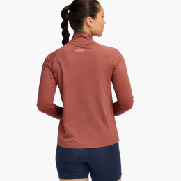 T-shirt Zippé Femme Glidetech Rouge - Polaire | Hoka