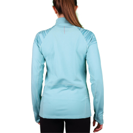 Ladies Fleece 1/2 Zip Top Trail+ Turquoise | Impulse Outdoor