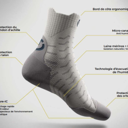 Double Trek Temperate Femme Grey - Chaussettes | Thermic