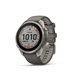 Fenix 9 Pro 47mm Solar Inreach Titane Pebble Silver Grey Band - Gps | Garmin