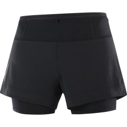 Short Femme Sense Aero 2in1 Deep Black - Short | Salomon