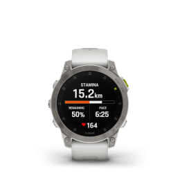 Epix Sapphire Titane Silver - Bracelet Blanc - Gps Running | Garmin