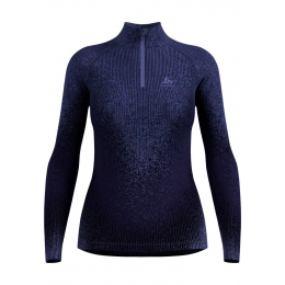 T-shirt Femme 1/2 Zip Performance Warm Blackcomb Skipper Blue