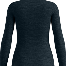 T-Shirt Femme Merino 200 1/2 Zip Dark Sapphire - Tee Shirt Ml | Odlo