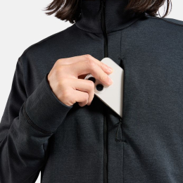 Polaire Grid Fleece 1/2 Zip Black Melange