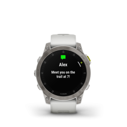 Epix Sapphire Titane Silver - Bracelet Blanc - Gps Running | Garmin