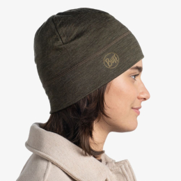 Bonnet Merino Lightweight Solid Bark - Bonnet | Buff