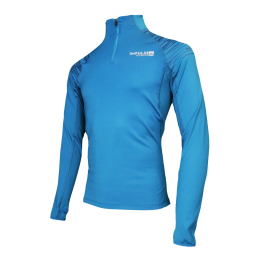 Men Fleece 1/2 Zip Top Trail+ Aqua Marine | Impulse Outdoor