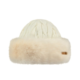 Bonnet Fourrure Fur Cable Femme Blanc - Bonnet | Barts