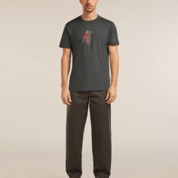 M Mer 150 Tech Lite Ss T-shirt Bear Catch Obsidian - Tee Shirt Mc