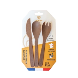 Set 3 Couverts Reutilsables Eco-concus - Couverts | Reus'eat