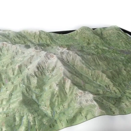 Carte En Relief Massif Du Canigou | Deniveles Editions