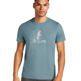 T-shirt Merino 150 Tech Lite Pol Paddle Blue Ash | Icebreaker