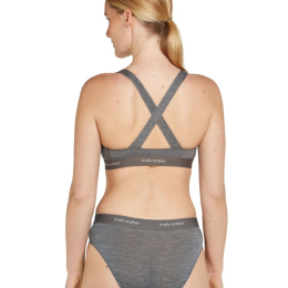 W Mer 125 Cool-lite Sprite Racerback Bra Gristone Heather | Icebreaker