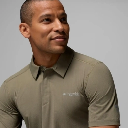 Polo Diamond Peak Pro Stone Green - Tee Shirt Mc | Columbia Sportswear
