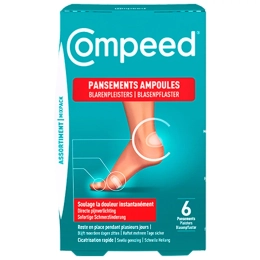 Pansement Ampoules Assortiment Bt 6 - Soins Pied | Compeed