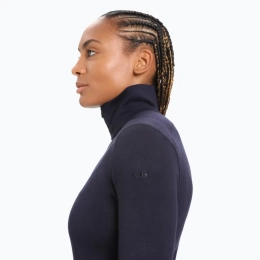 T-shirt 260 Tech Ls Half Zip Femme Midnight Navy | Icebreaker