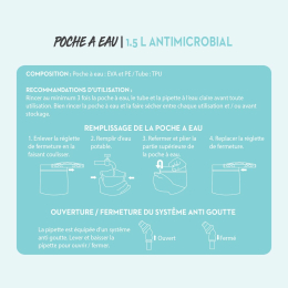 Poche A Eau 1.5 L Antimicrobial - Flasque | Impulse Outdoor
