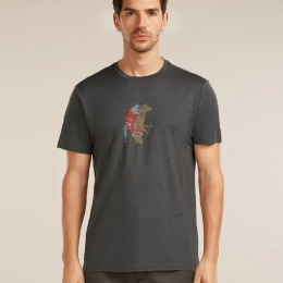 M Mer 150 Tech Lite Ss T-shirt Bear Catch Obsidian - Tee Shirt Mc
