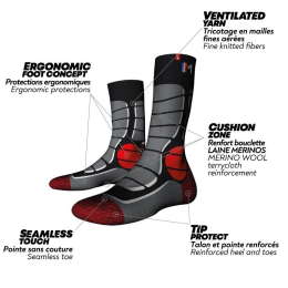 Trek Medium Rouge - Chaussettes | Monnet
