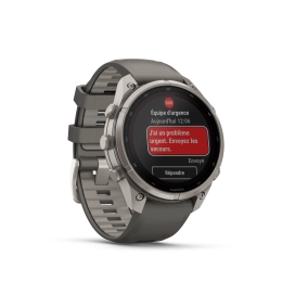 Fenix 9 Pro 47mm Solar Inreach Titane Pebble Silver Grey Band - Gps | Garmin