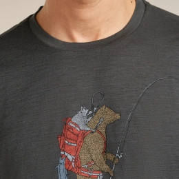 M Mer 150 Tech Lite Ss T-shirt Bear Catch Obsidian - Tee Shirt Mc