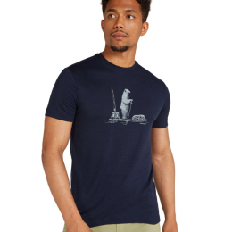 T-shirt Merino 150 Tech Lite Pol Paddle Midnight Navy | Icebreaker