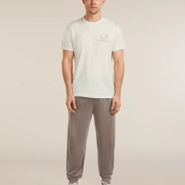 M Mer 150 Tech Lite Ss T-shirt Peaceful Pass Ecru Hthr - Tee Shirt Mc