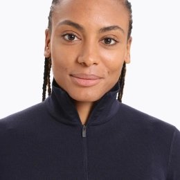 T-shirt 260 Tech Ls Half Zip Femme Midnight Navy | Icebreaker