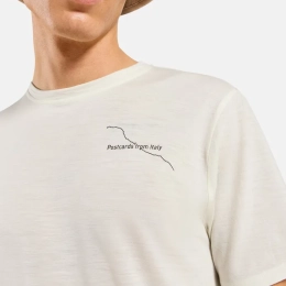 T-Shirt Merino 160 Postcards Gardenia - Tee Shirt Mc | Odlo