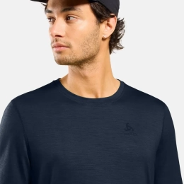T-Shirt Merino 160 Crew Dark Sapphire - Tee Shirt Mc | Odlo