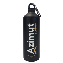 Gourde Aluminium 1l - Noire - Gourde Rigide | Azimut Outdoor
