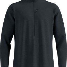 Polaire Grid Fleece 1/2 Zip Black Melange