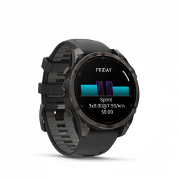 Fenix 8 47mm Amoled Titane Carbon Gray Dlc - Gps Running | Garmin