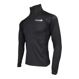 Men Fleece 1/2 Zip Top Trail+ Black - Tee Shirt Ml | Impulse Outdoor