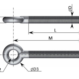 Tige A Sceller 12 X 140 Oeil 28 - Equipement Outdoor | Tecforge