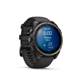 Fenix 9 47mm Titane Carbon Gray DLC /black Band - Gps | Garmin