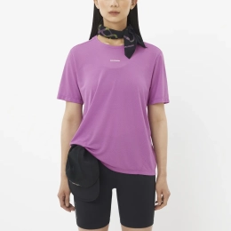 T-shirt Femme Shkout Core Ss Iris Orchid - Tee Shirt Mc | Salomon