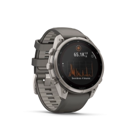 Fenix 9 Pro 47mm Solar Inreach Titane Pebble Silver Grey Band - Gps | Garmin
