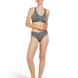 W Mer 125 Cool-lite Sprite Racerback Bra Gristone Heather | Icebreaker