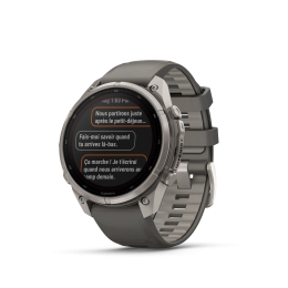 Fenix 9 Pro 47mm Solar Inreach Titane Pebble Silver Grey Band - Gps | Garmin