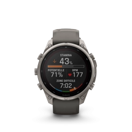 Fenix 9 Pro 47mm Solar Inreach Titane Pebble Silver Grey Band - Gps | Garmin