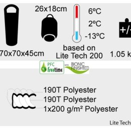 Lite Tech Junior 6/2 Pfc - Zip Gauche - Sac De Couchage | Freetime