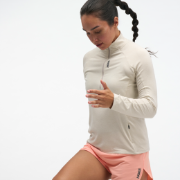 T-Shirt Femme Skyform Rock Grey Htr - Tee Shirt Ml | Hoka