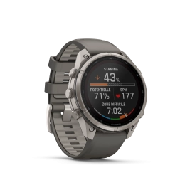 Fenix 9 Pro 47mm Solar Inreach Titane Pebble Silver Grey Band - Gps | Garmin