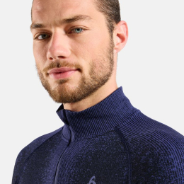 T-shirt 1/2 Zip Performance Warm Blackcomb Skipper Blue