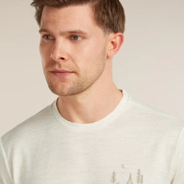 M Mer 150 Tech Lite Ss T-shirt Peaceful Pass Ecru Hthr - Tee Shirt Mc