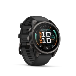 Fenix 9 47mm Titane Carbon Gray DLC /black Band - Gps | Garmin