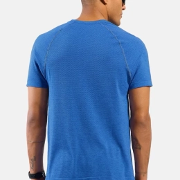 T-Shirt Essential Seamless Dazzling Blue Melange - Tee Shirt Mc | Odlo