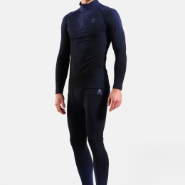 T-shirt 1/2 Zip Performance Warm Blackcomb Skipper Blue